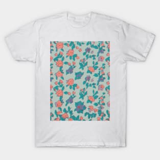 Floral Pattern 90's lofi: Floral Reminiscence T-Shirt